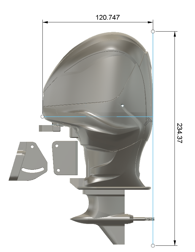 TMRC Yammy 425 V3 — Printed Outboard ABS CF