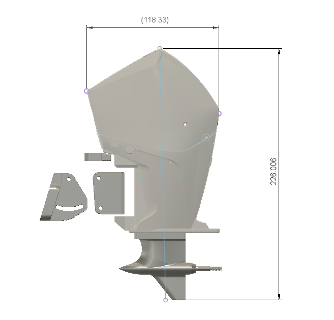 TMRC 300X V3 — Printed Outboard Motor