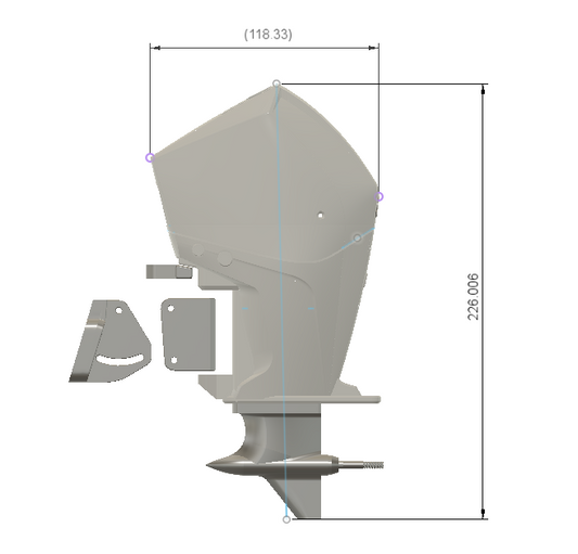 TMRC 300X V3 — Printed Outboard Motor