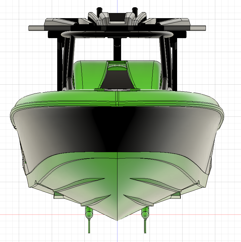 TMRC Predator 36CC 3D printed RC center console boat STL